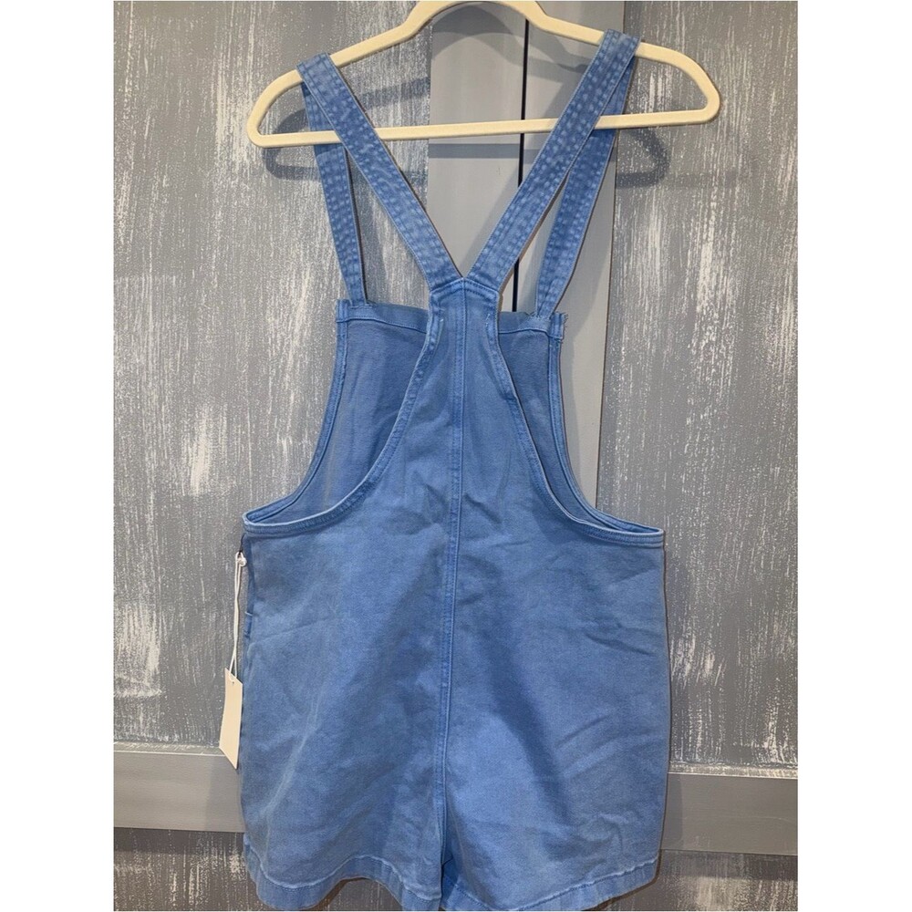 Zenana Blue Romper Overalls Size M NWT Casual Summer - Picture 8 of 8